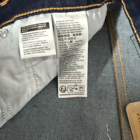 Levis 726 Jeans Womens 31x30 Blue NWT High Rise Flare Dark Wash Y2K Retro - Picture 9 of 12